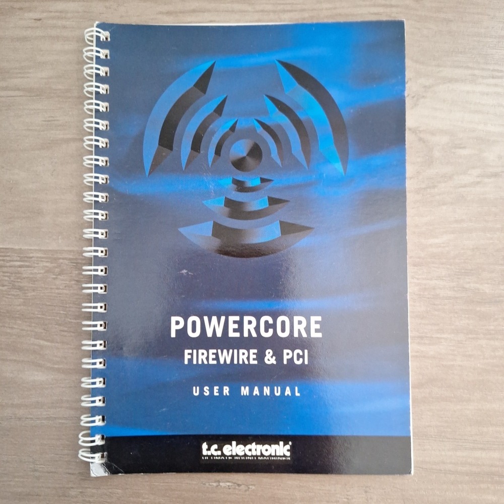 TC Electronic PowerCore Firewire & PCI User Manual OEM Vintage 2003